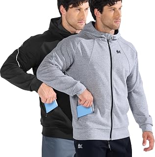 Mens Light Zip Up Hoodie Workout Running Jacket