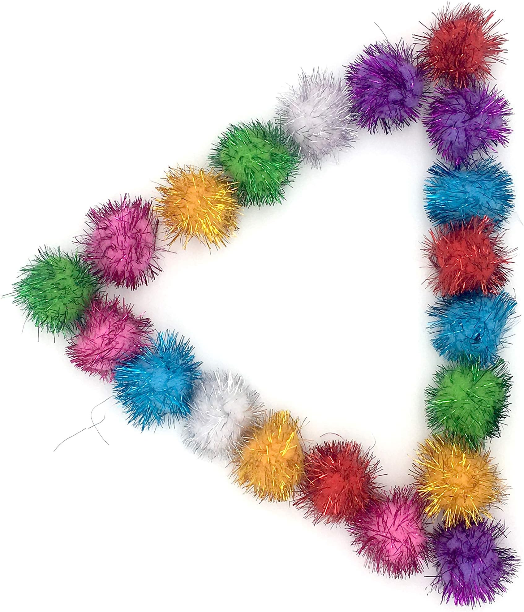 Mecari Assorted Color Sparkle Balls,cat Toy,20pcs