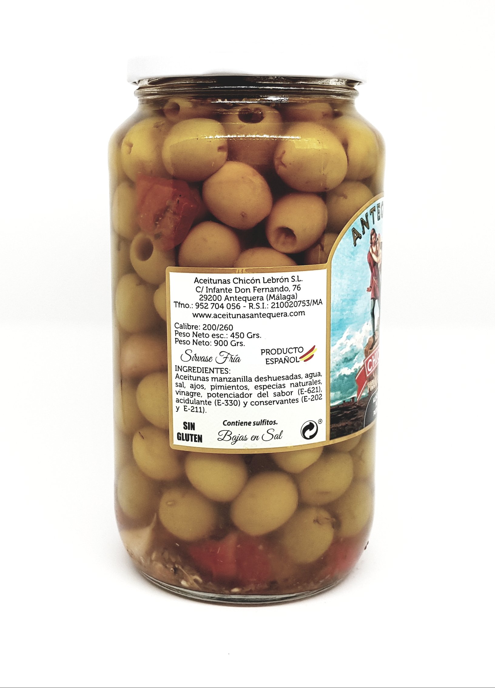 2 X 450 gr ACEITUNAS MANZANILLA DESHUESADAS ALIÑO DE MI PUEBLO - CHICON