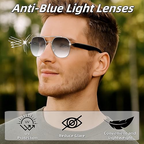 Miniatura 2 de Lentes inteligentes con Bluetooth 5.4 polarizados, lentes fotocromáticos, con control de voz táctil