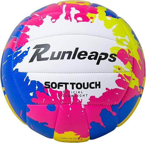 Balón de voleibol de playa tamaño oficial 5 Runleaps suave impermeable voleibol arena deportes pelota de poliuretano para interiores exteriores