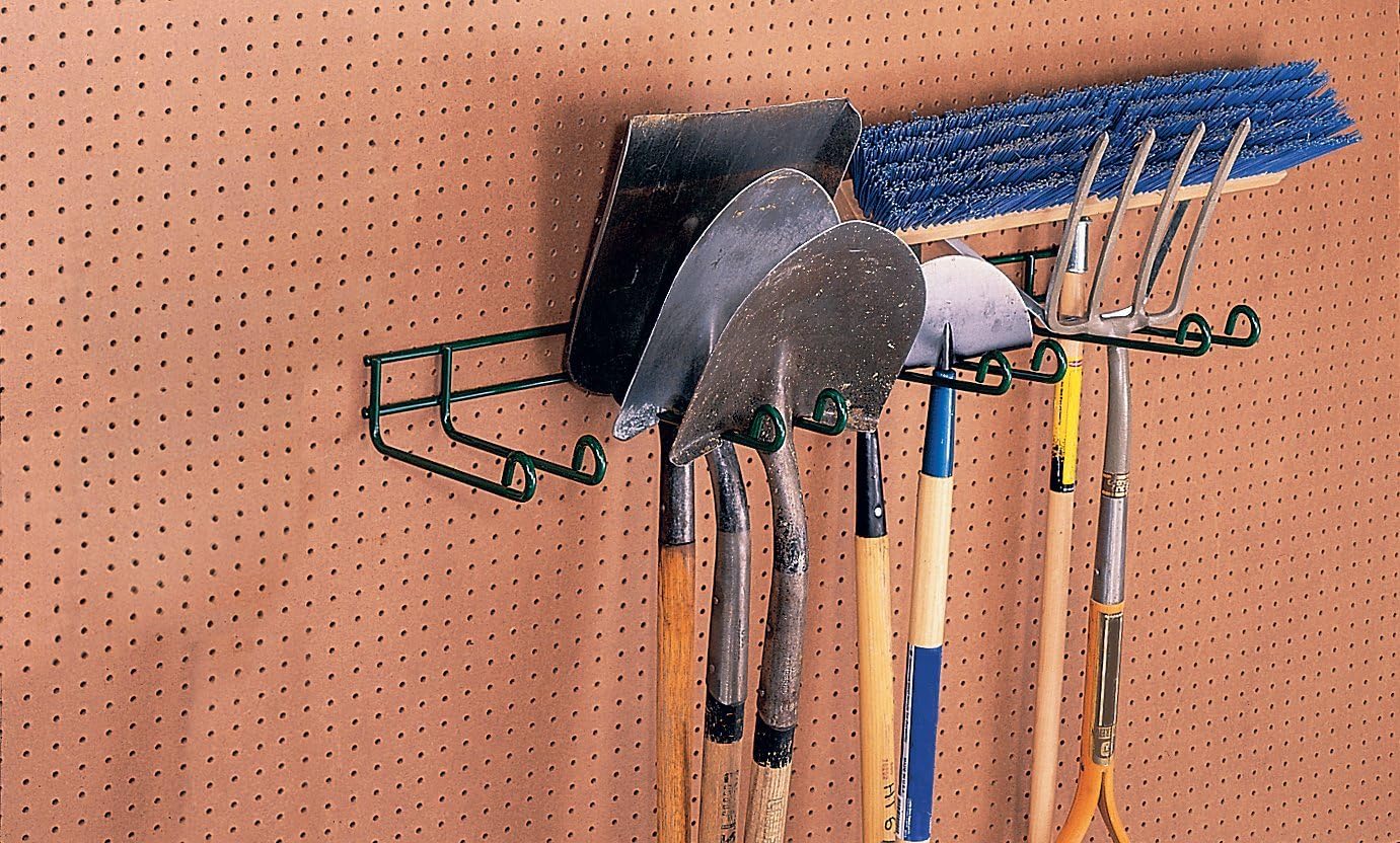 Sporty's Heavy Duty Garage Tool Hanger, Shovels, Rakes, Brooms, Lawn Equipment, and More