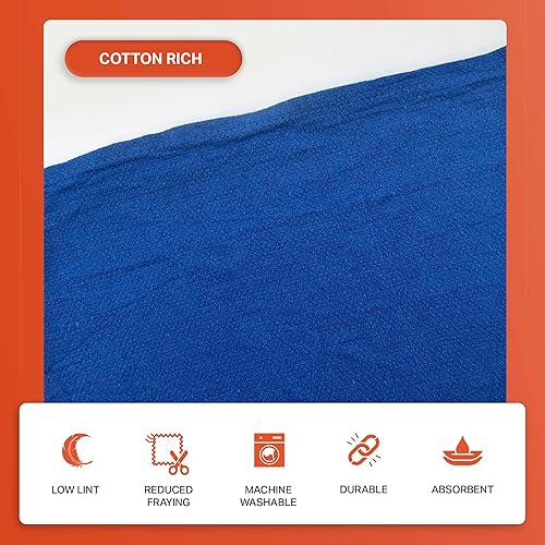 Miniatura 2 de Angel-in-Armor - Toallas quirúrgicas azules (24 x 16 pulgadas), caja a granel de 25 libras de trapos de limpieza 100% algodón, toallas recuperadas