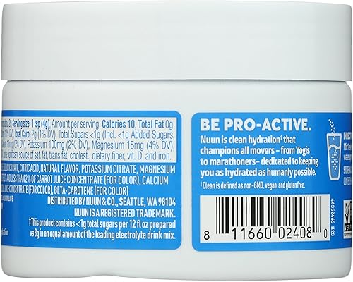 Miniatura 2 de Nuun Sport - Mezcla de bebida en polvo de electrolitos con magnesio, calcio, potasio, cloruro y sodio, sabor fresa y kiwi, sin gluten y vegano,