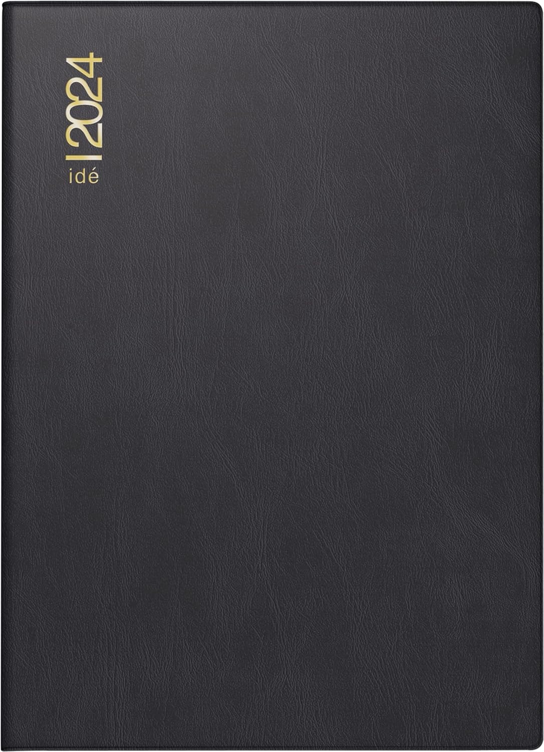 rido/idé Weekly Calendar Model Perfect/Technique I 2024 2 Pages = 1 Week Sheet Size 10 x 14 cm Black