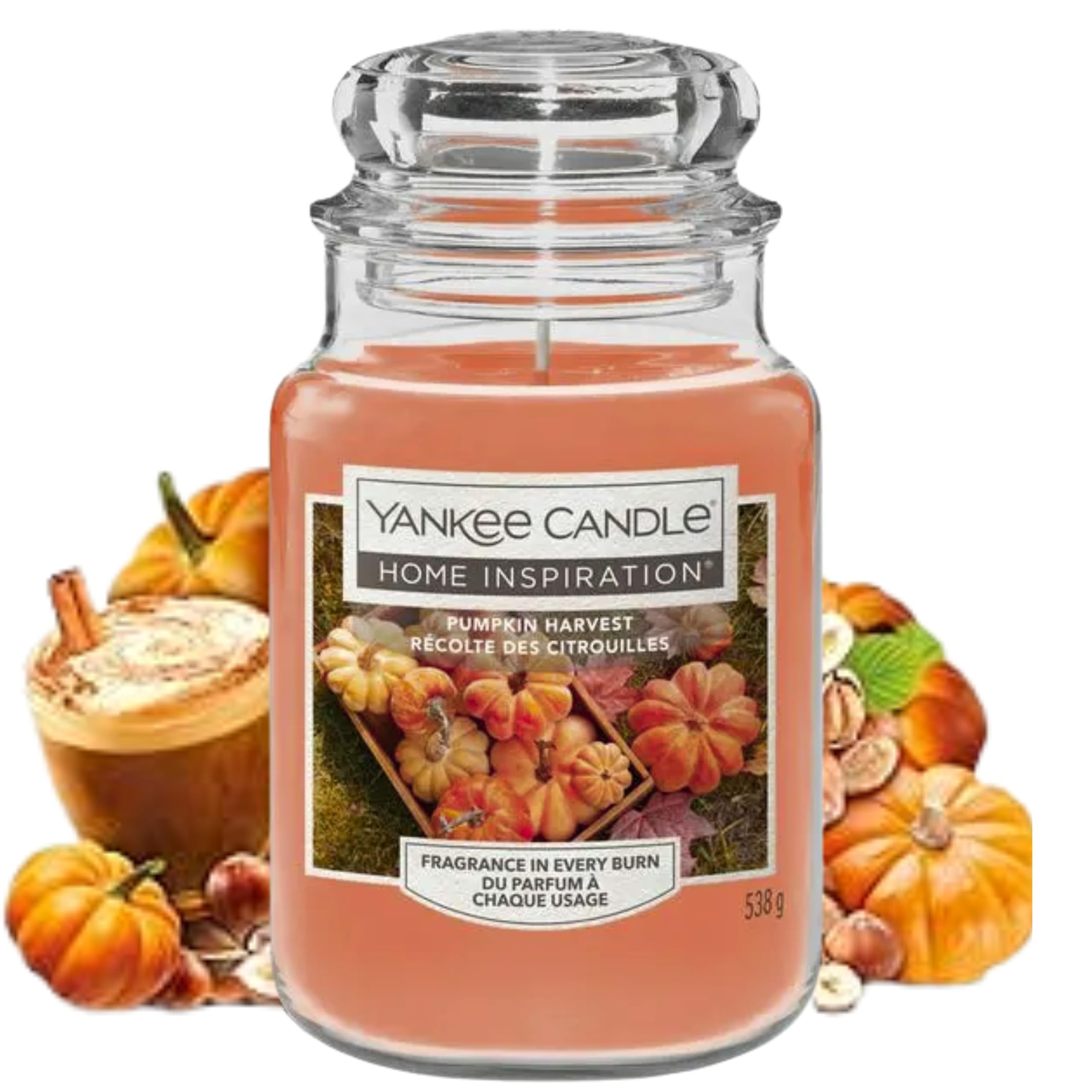 Yankee Candle Pumpkin Spice Scented Candle - Large Jar 538g
