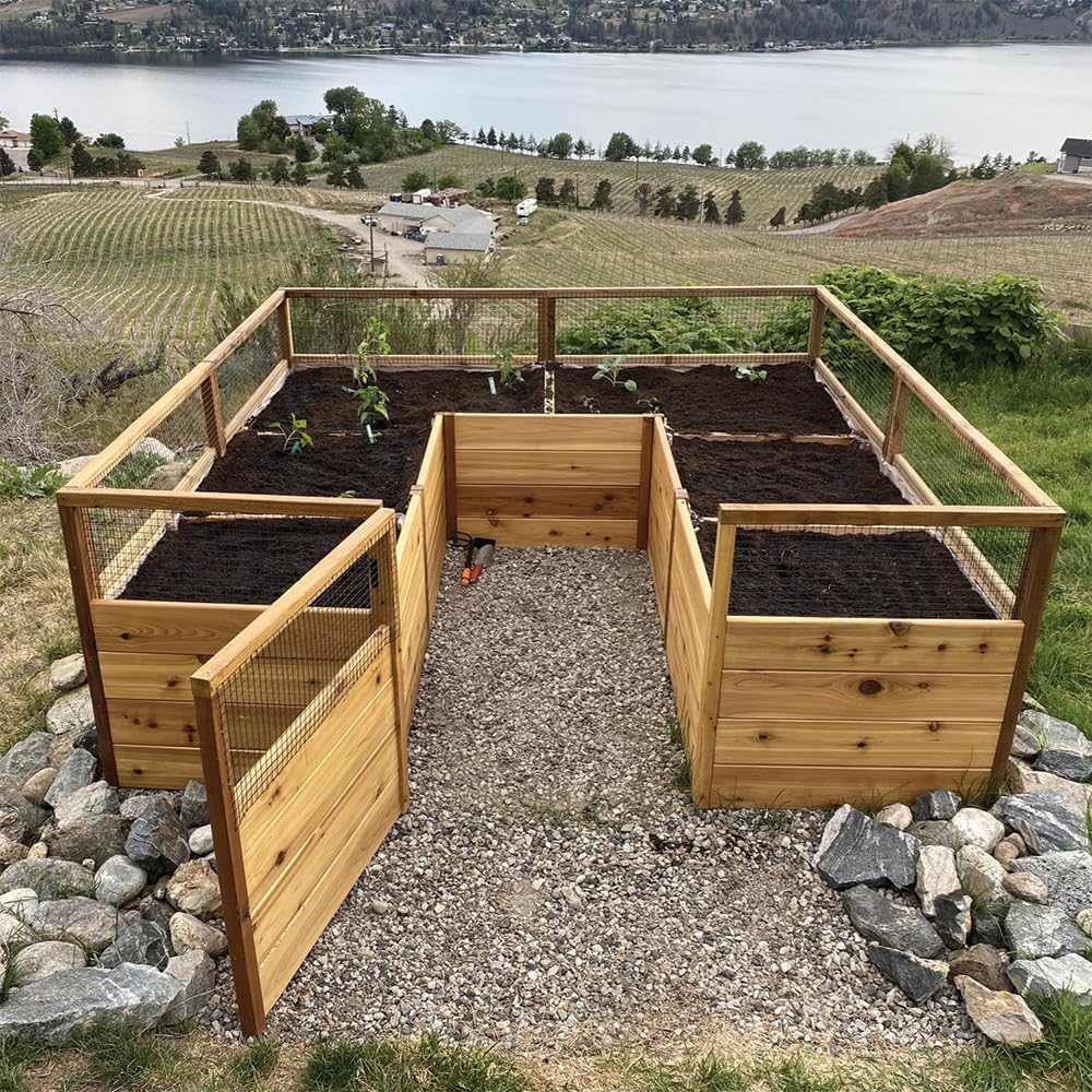Raised Garden Bed: 72 x 36 Urban Cedar Western Red Cedar by Outdoor Living Today