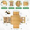 Tabla de Charcutería Personalizada, Juego de Tabla de Queso de Bambú Grabada a Medida con Cajón Oculto, Bandeja de Servir Extensible con Utensilios, para Parejas en Bodas, Aniversarios y Bienvenida 7