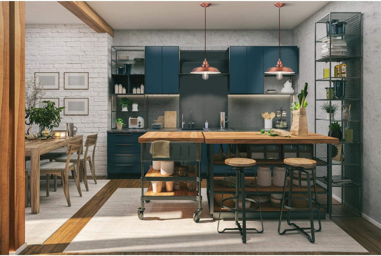 Westinghouse Lighting 6370500 Iron Hill One Light, Washed Copper Finish Indoor Pendant, one Size