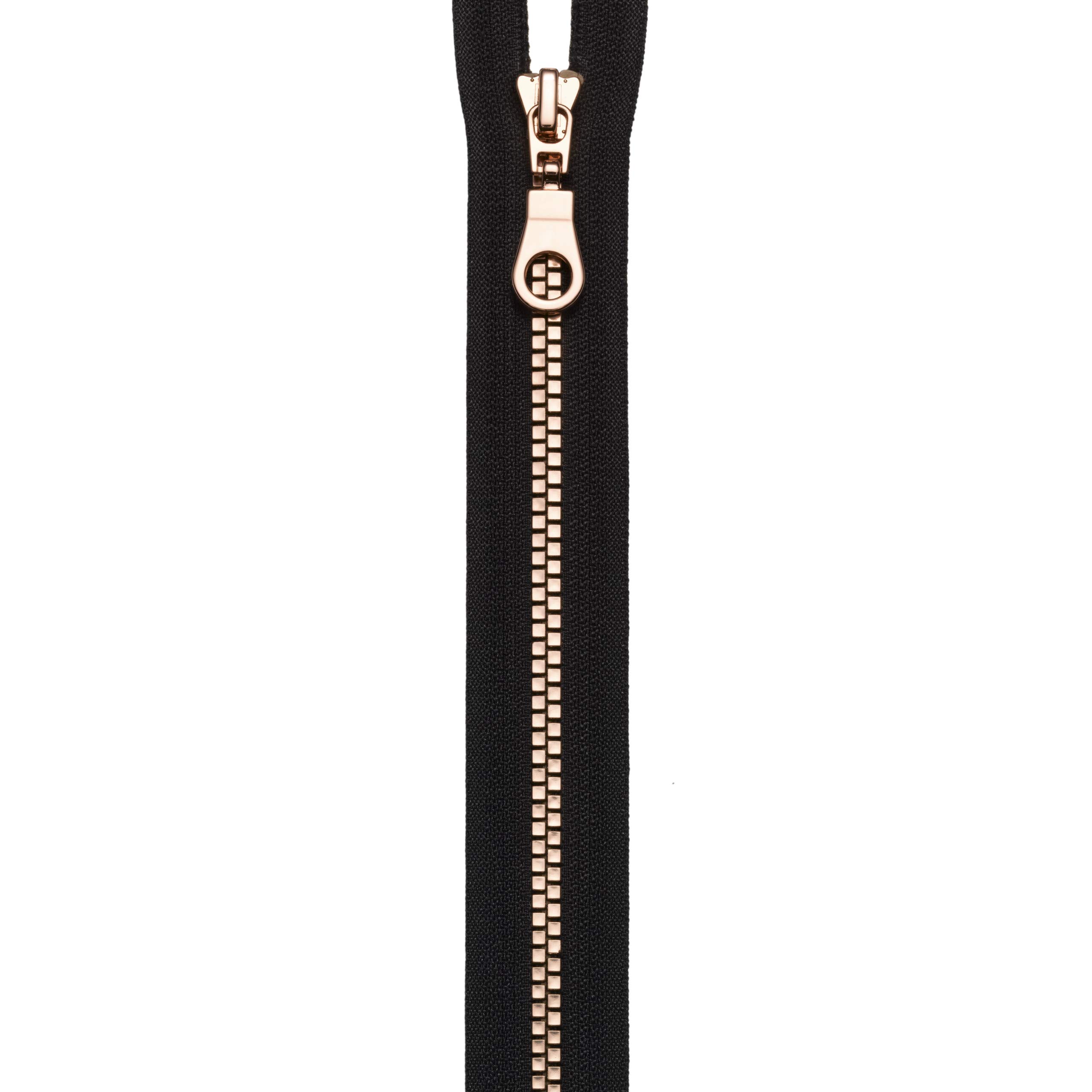 Prym Zip Fastening, Polyester, Black/Rose Gold, 55 cm, Black / Rose Gold