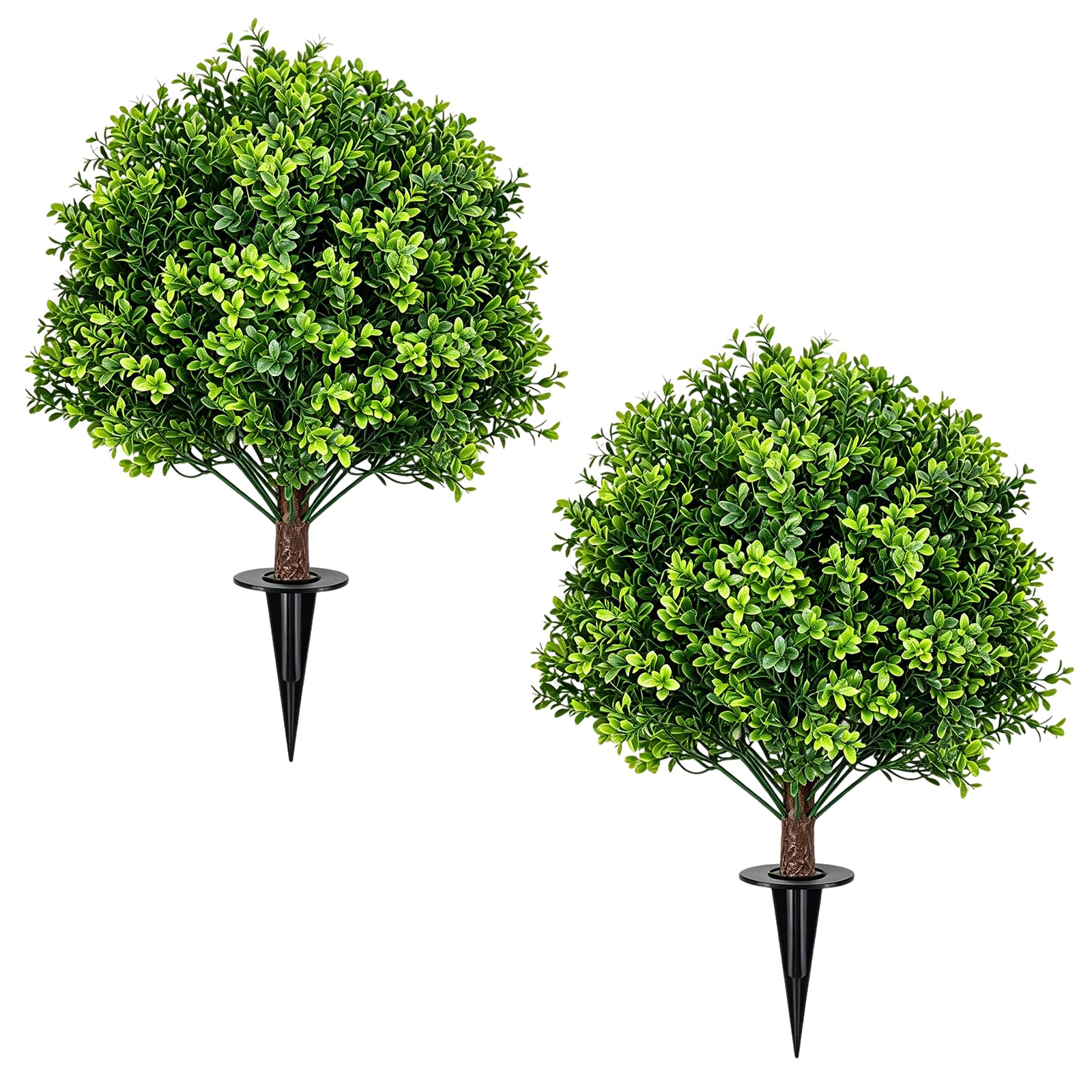 2 boules de buis artificielles