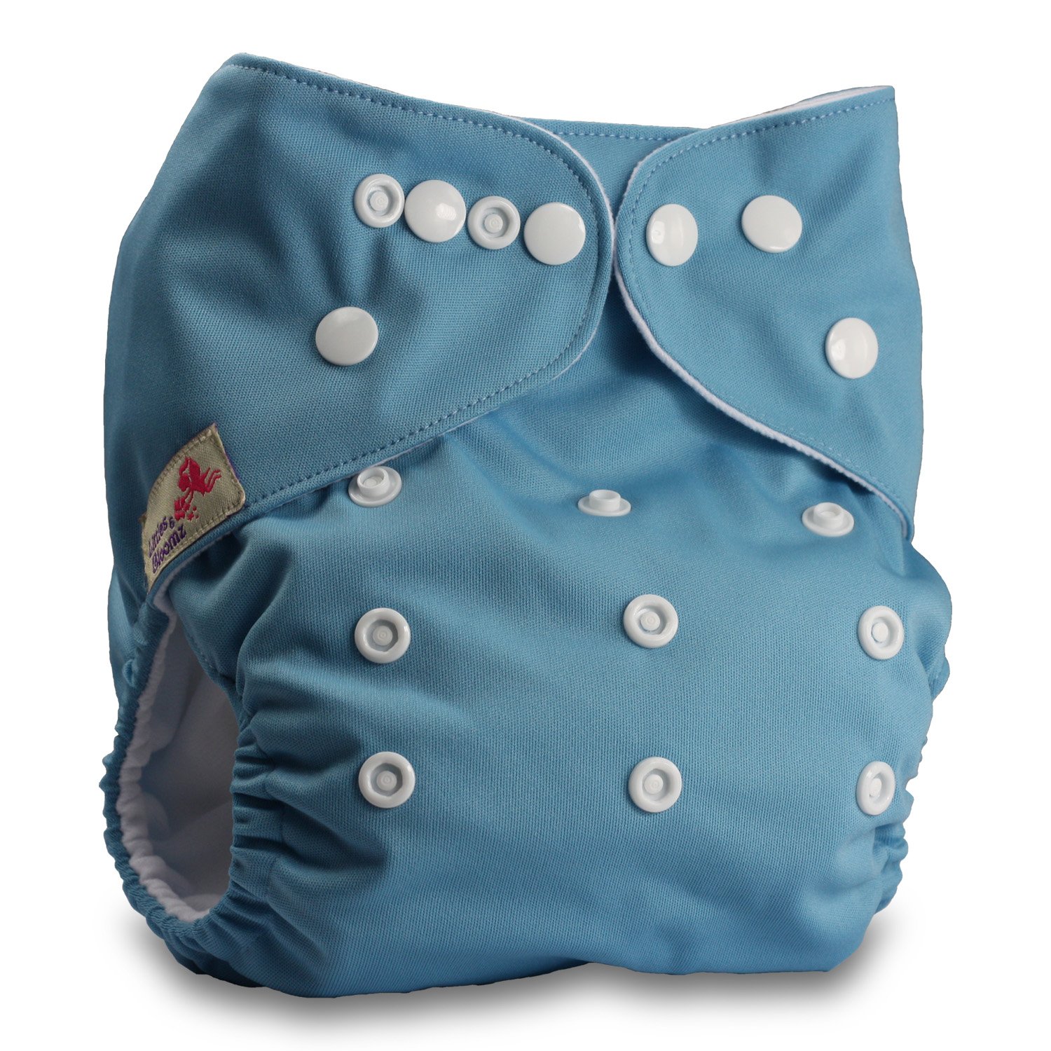 Littles & Bloomz, Reusable Pocket Cloth Nappy, Fastener: Popper, Set of 1, Pattern 13, with 1 Bamboo Insert — image 1
