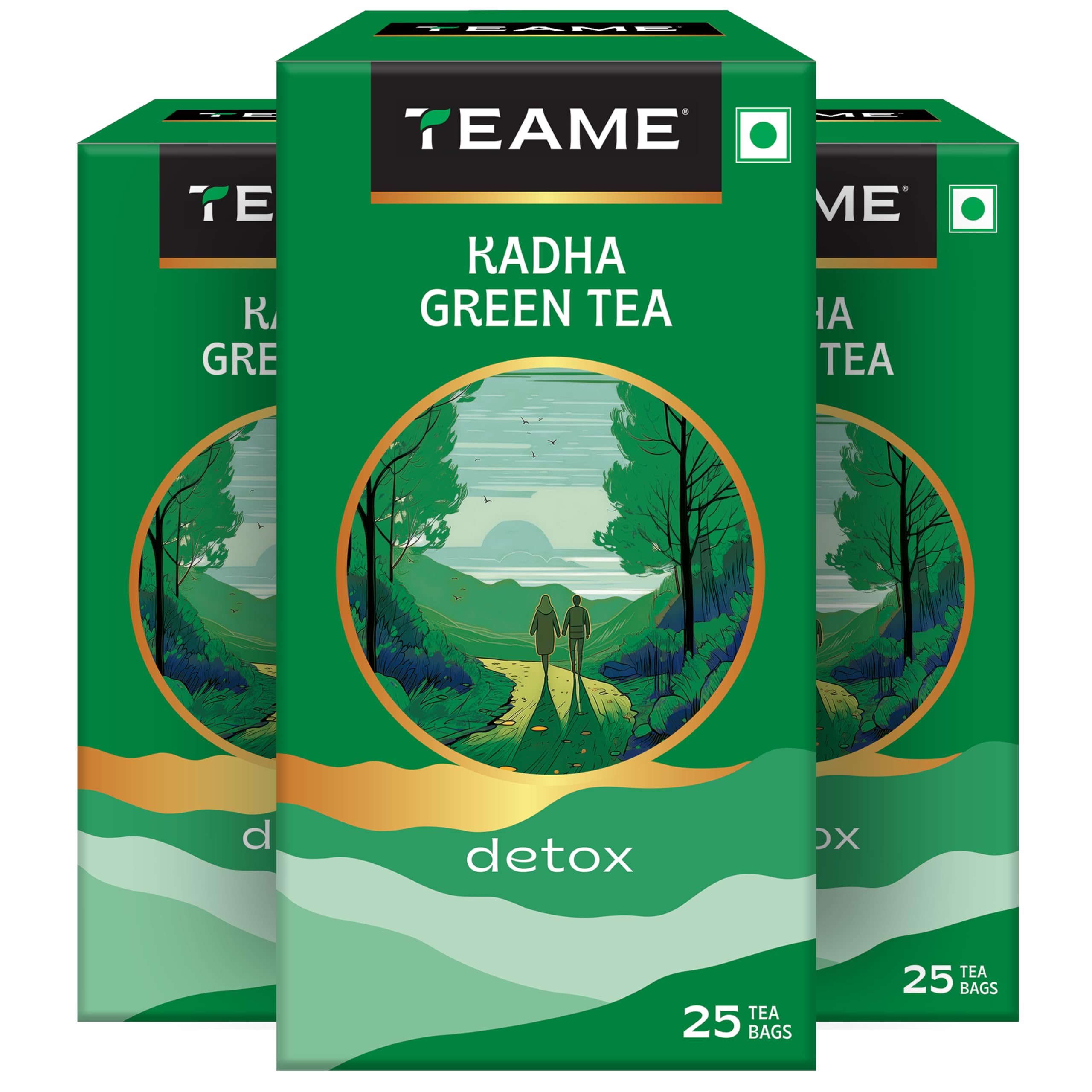 TE-A-ME Cleanse Kadha Healthy Green Tea, 25 Tea Bags (Pack of 3) | Christmas Gift | New Year Gift