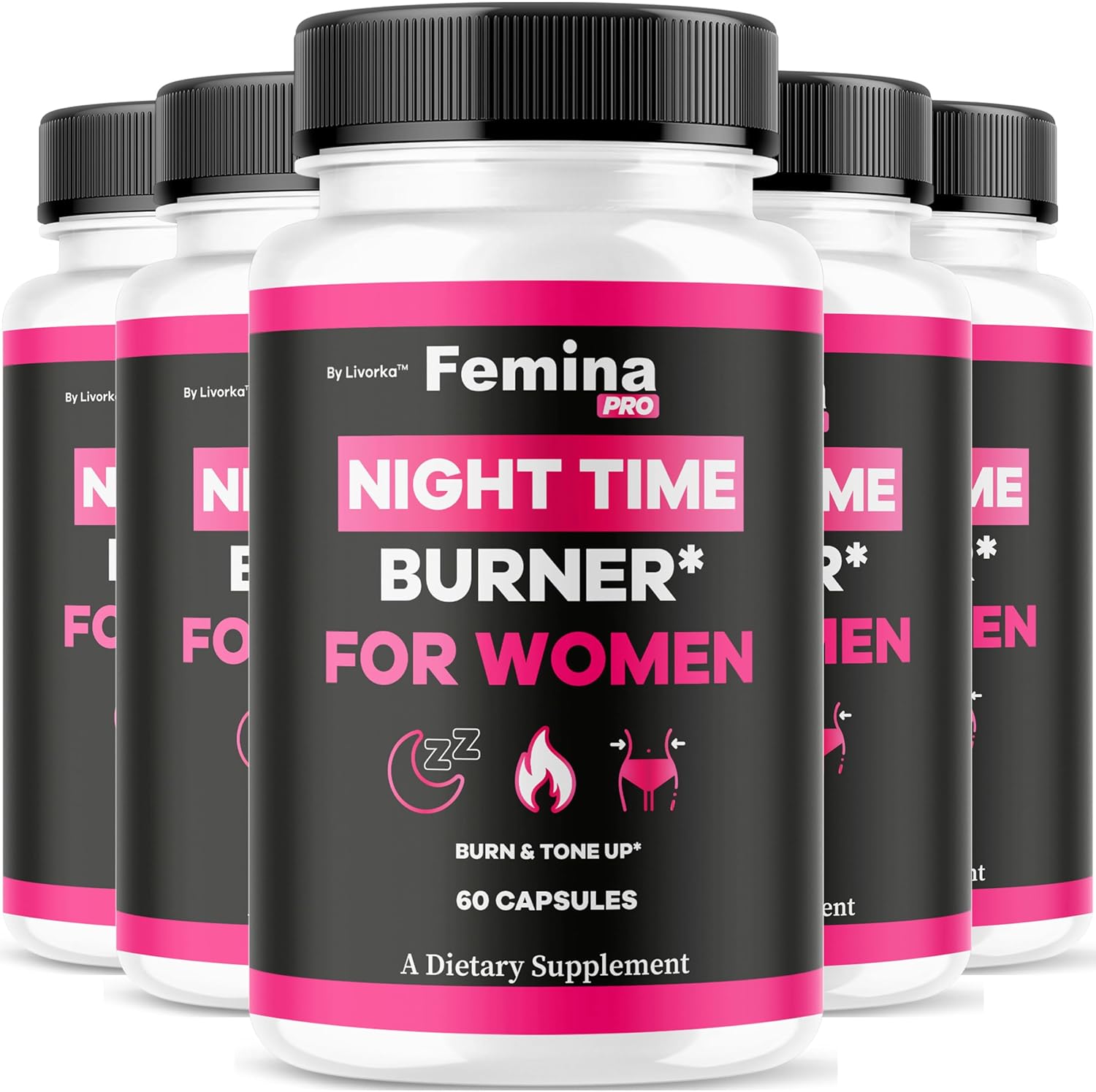 (5 Pack) FeminaPro Nighttime Advanced Formula – FeminaPro Night Time Maximum Strength Health & Wellness, FeminaPro Night Time Capsules for Women, Premium Support Supplement, 300 Capsules for 5 Months (5 Pack) FeminaPro Nighttime Advanced Formula – FeminaPro Night Time Maximum Strength Health & Wellness, FeminaPro Night Time Capsules for Women, Premium Support Supplement, 300 Capsules for 5 Months