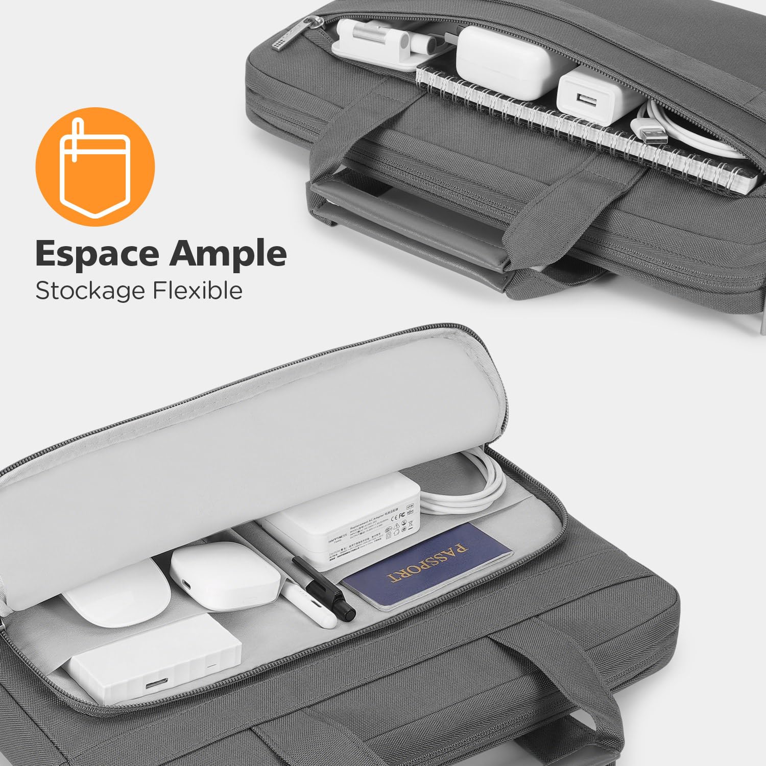 NIDOO 17,3 Pouces Sac à Bandoulière Sacoche Ordinateur Portable Sac à Main Mallette pour 17,3" IdeaPad 3/ ENVY Laptop 17/470 G9 Laptop 17/ ZenBook Pro 17/ Gaming Pavilion 17/ Chromebook 317/ XPS 17