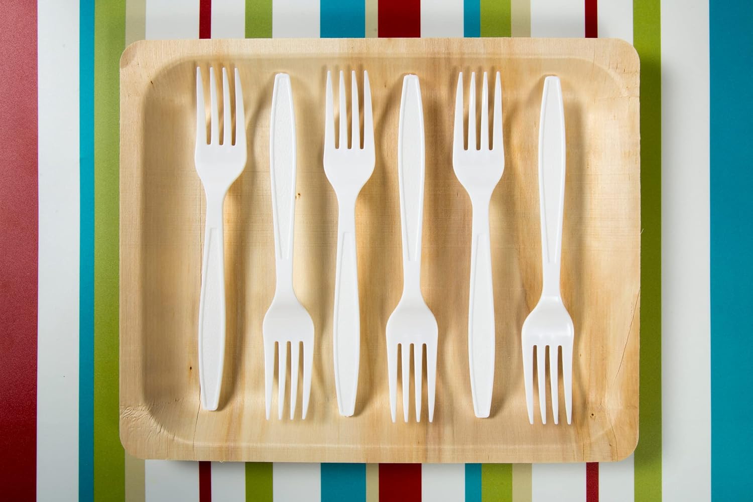 AmerCareRoyal Heavy Weight Unwrapped Disposable Polystyrene Plastic Forks for Restaurants and Catering, White, Pack of 1000