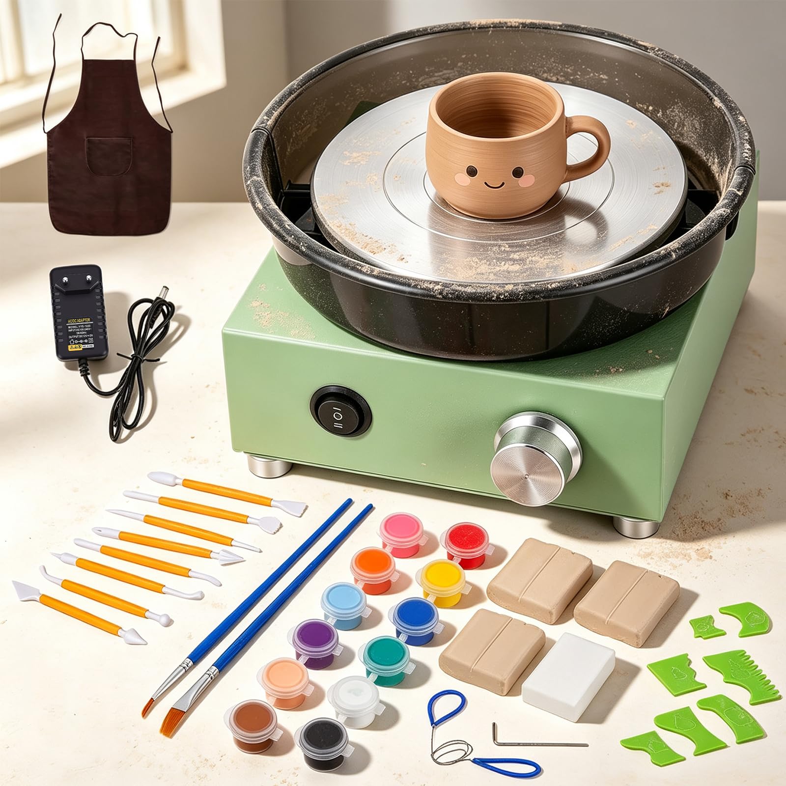 Tour de potier électrique 15cm Set Complet 18 pièces Débutant Pro