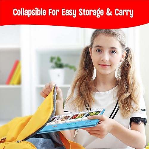 Miniatura 5 de Rotafolios de oraciones, 80 tarjetas de doble cara en sustantivoverboadjetivopreposición, 40 nuevas oraciones, herramienta de aprendizaje educativo