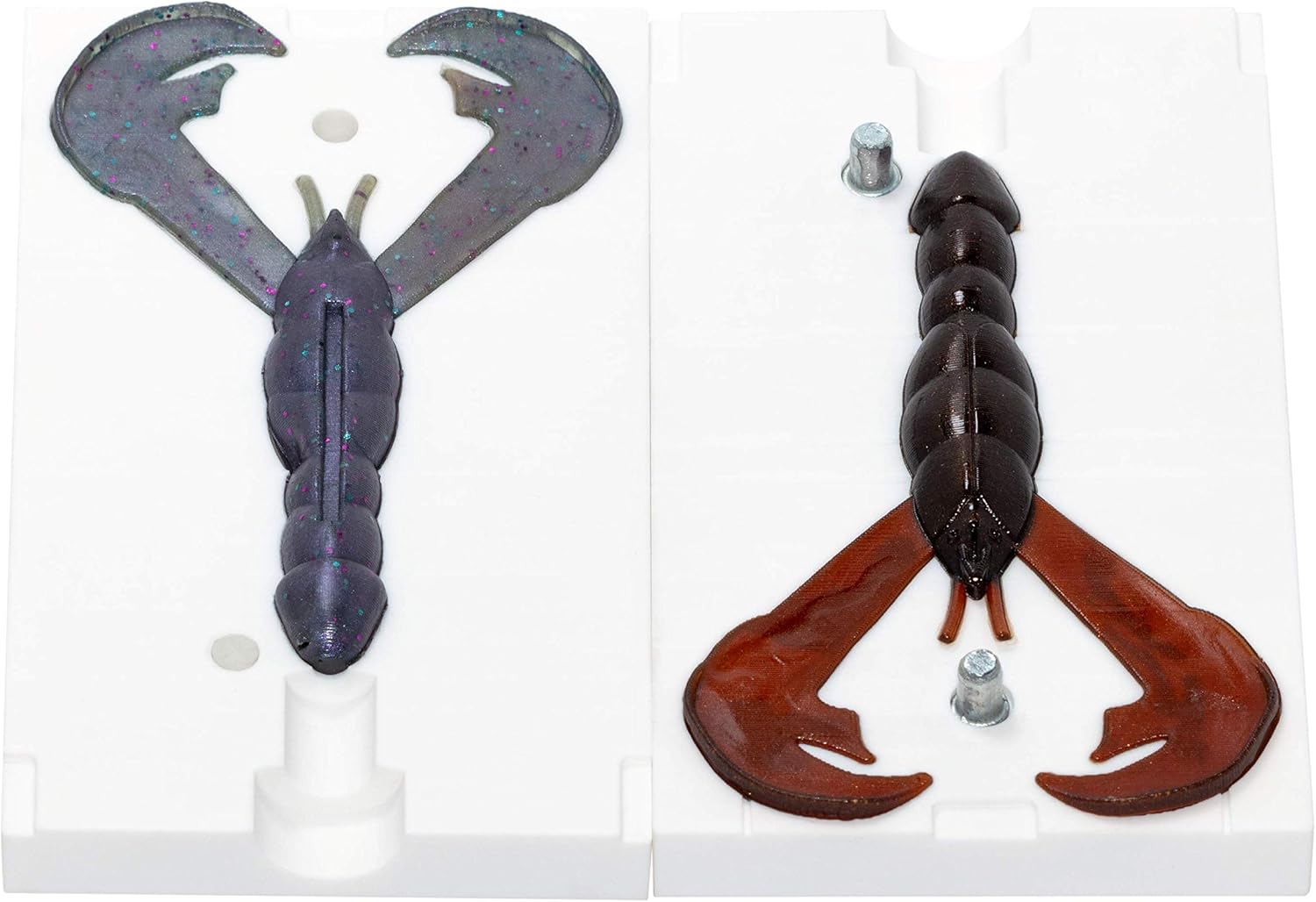 Generic Authentic Handmade Craw Bait Form 3.8"" Soft Plastic DIY Making, Medium, White