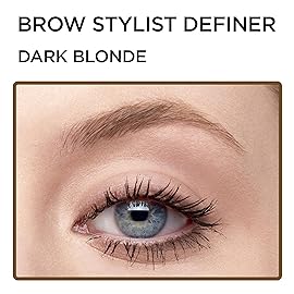 LOral Paris Makeup Brow Stylist Definer Waterproof Eyebrow Pencil, Ultra-Fine Mechanical Pencil, Draws Tiny Brow Hairs and Fills in Sparse Areas and Gaps, Dark Blonde, 0.003 Ounce (Pack of 2)