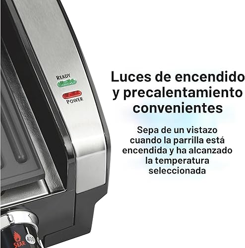 Miniatura 6 de Parrilla de interiores Hamilton Beach 25361 Tapa de acero inoxidable con ventana Plateado