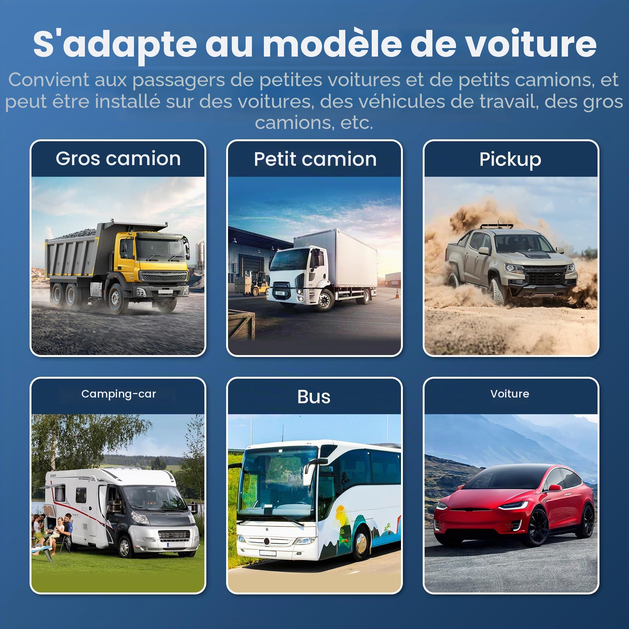 Rimoody FHD 1080P Caméra de Recul sans Fil, HD IPS 7 Pouces Moniteur IP68 Imperméable Vision Nocturne, Grand Angle Aide au Recul Image Flip pour Camping Car Caravane Camions Remorques