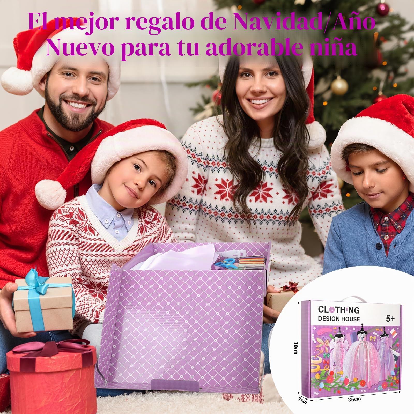 YOCOLE 1500+ Piezas Kit Diseña la Moda Niña, DIY Kit Costura con Telas Manualidades con 6 Maniquíes Accesorios, Regalos Fashion Designer Creativos Juegos para Niñas Niños 6 7 8 9 10 11 Años