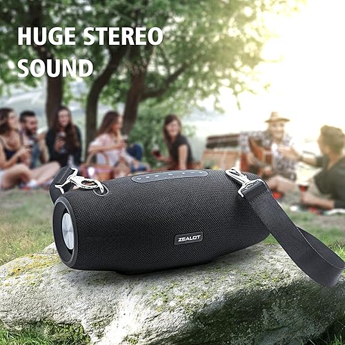 Miniatura 8 de ZEALOT Altavoces Bluetooth, altavoces Bluetooth portátiles de 75 W con subwoofer, altavoces Bluetooth inalámbrico IPX6 impermeable, reproducción de