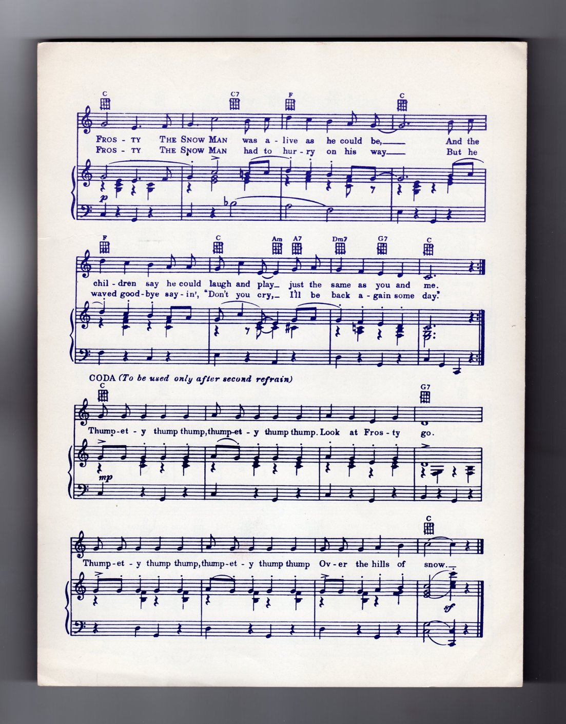 amazon-com-frosty-the-snow-man-vintage-1950-sheet-music-fine-condition-steve-nelson-and-walter-jack-rollins-words-and-music-hill-and-range-songs-inc for Free Printable Frosty The Snowman Sheet Music Amazon.com: Frosty the Snow Man - Vintage 1950 Sheet Music, Fine Condition. Steve Nelson and Walter (Jack) Rollins, Words and Music. Hill and Range Songs, Inc. for Free Printable Frosty The Snowman Sheet Music