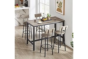 KIVENJAJA Bar Table and Chairs Set for 4
