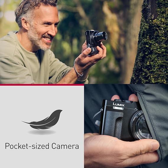 Panasonic LUMIX ZS99 Point and Shoot Camera, Digital Camera Compact with 30x Optical Zoom (24-720mm), 4K Video/Photo, Great for Travel and Concerts, Black
