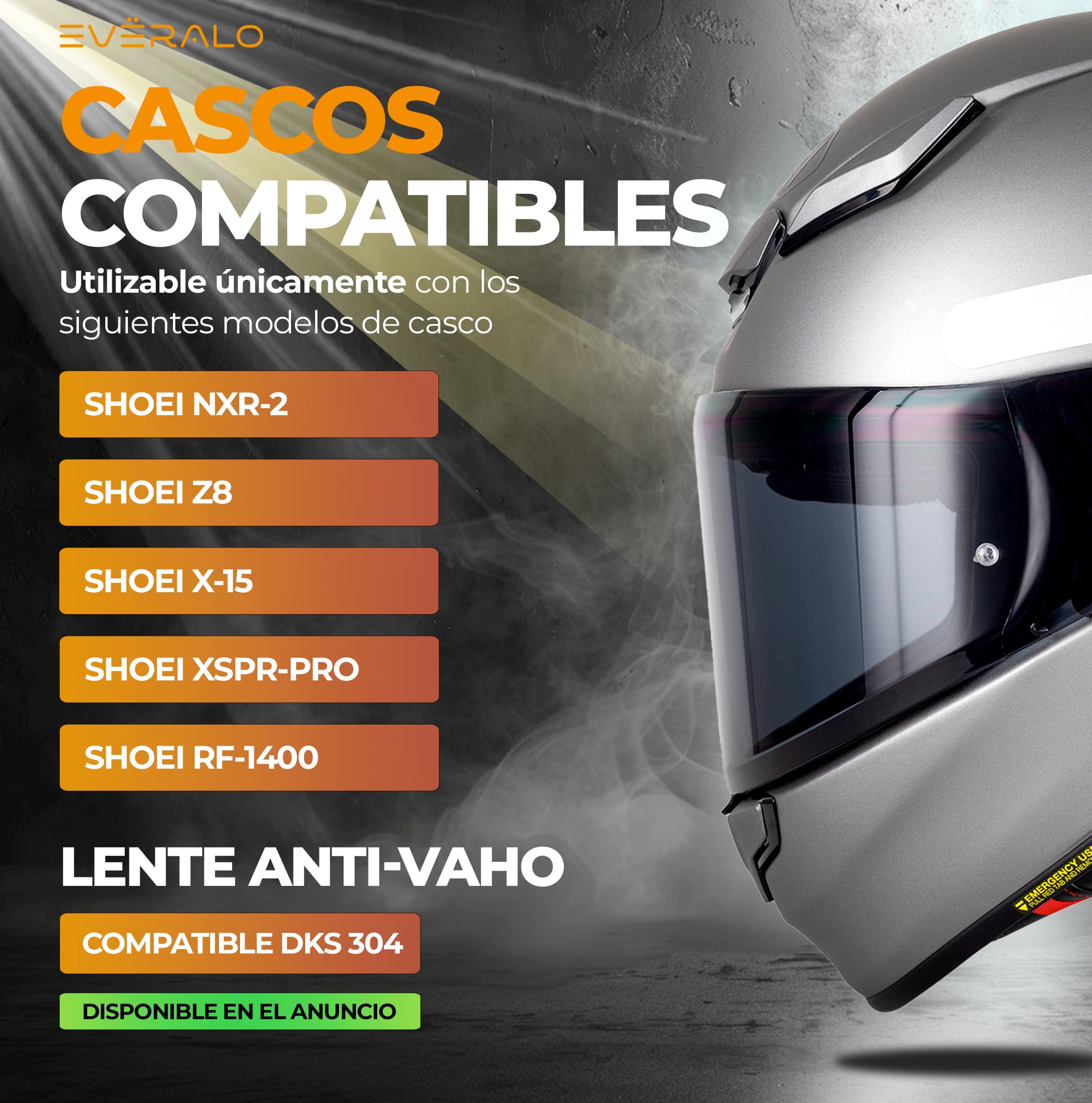 Visera compatible con Shoei Nxr 2 - Z8 - Xspr Pro - X15 - Cwr F2 (Fotocromatica)