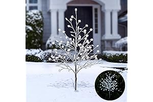 Alpine Corporation 58" H Frosty Christmas Snowflake Tree with LED Lights for Porch