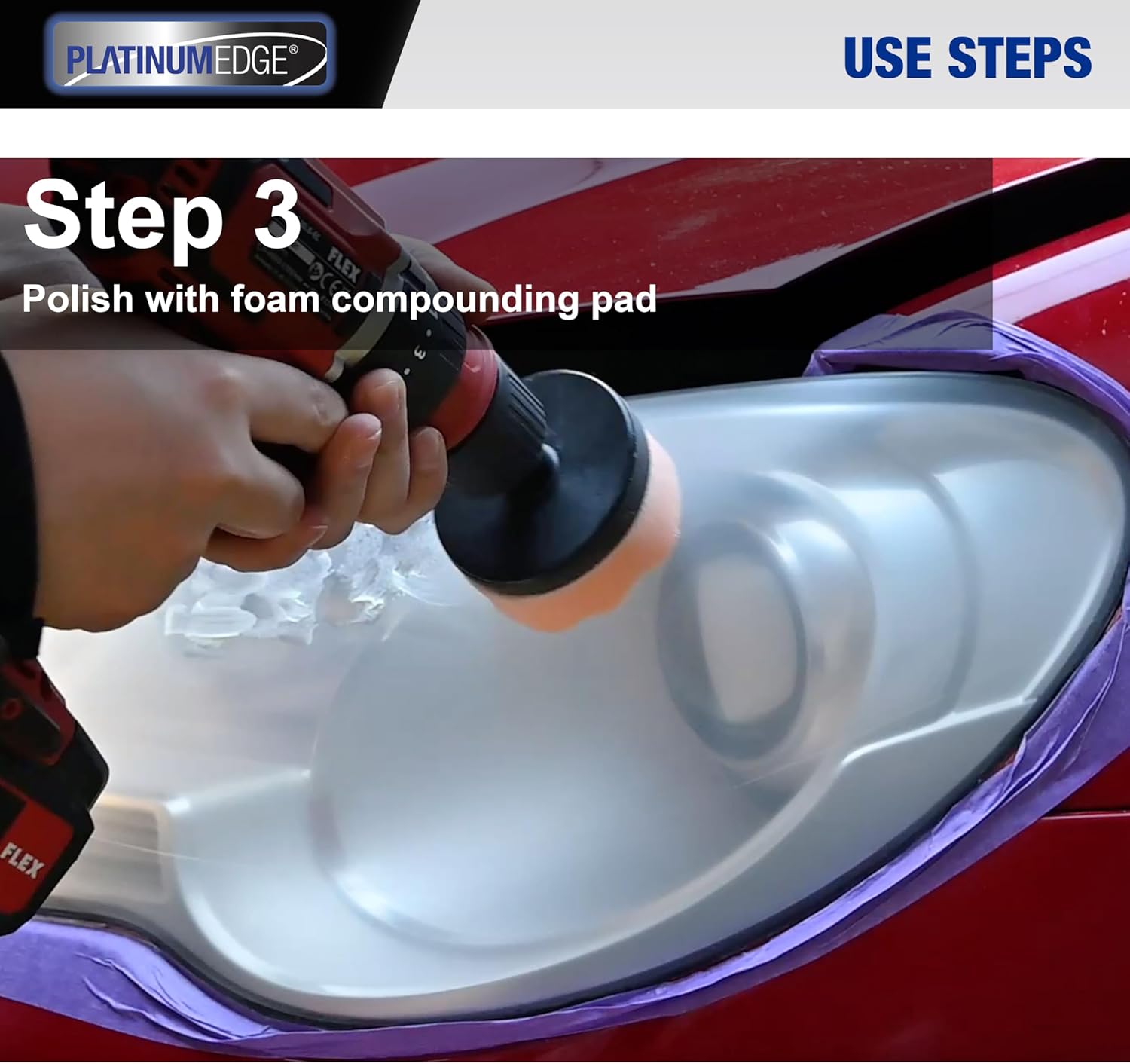 PLATINUMEDGE Car Headlight Restoration Kit, 3 inch Car Headlights Lens Polishing Sanding Discs with 3 inch Buffing Polish Pads for Drill, 30 Pc Car Headlight Restorer and Renewer Kit 5 PLATINUMEDGE Car Headlight Restoration Kit, 3 inch Car Headlights Lens Polishing Sanding Discs with 3 inch Buffing Polish Pads for Drill, 30 Pc Car Headlight Restorer and Renewer Kit