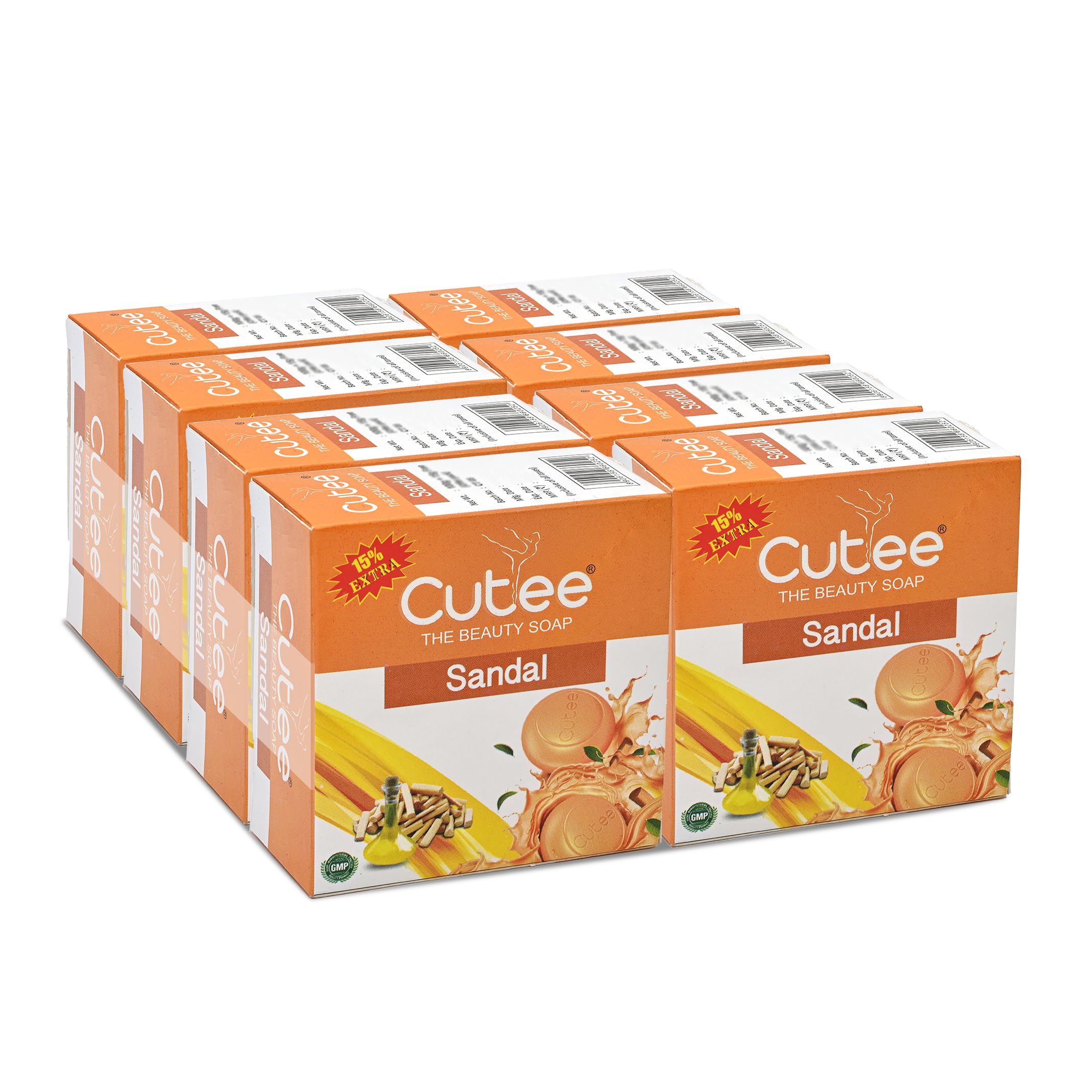 Cutee Sandal Bathing Soap - Divine Fragrance for Fresh and Radiant Skin - for All Skin Types - Long-Lasting Fragrance -115g Each, Pack of 8.-image-41