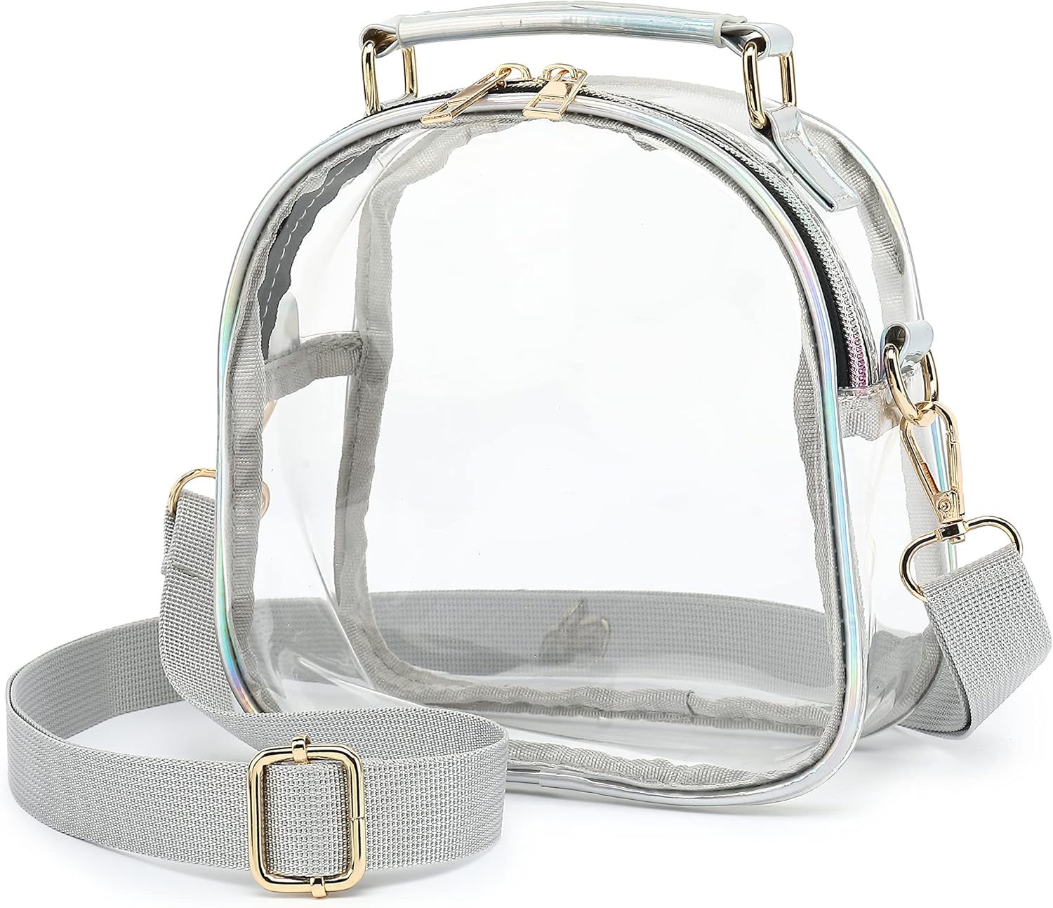 Clear Purses for Women Stadium, Cute Clear Bag Stadium Approved, Clear Handbag with Rainbow Zippers | Stadium, Cute Clear Bag, with Rainbow Zippers - Image 9