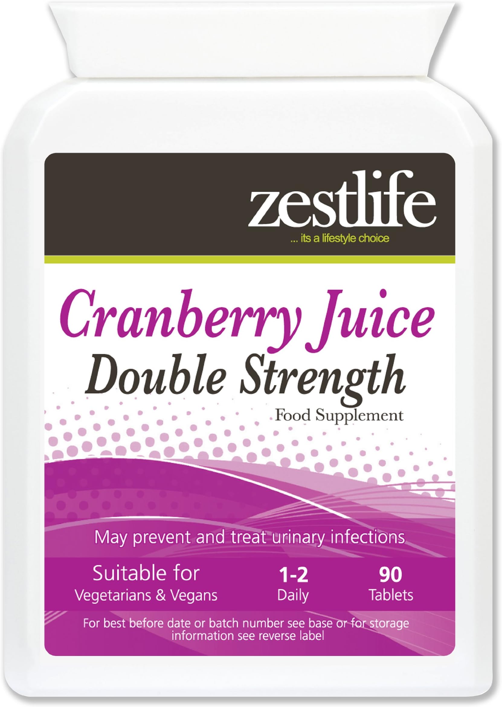 Zestlife Cranberry Tablets Double Strength 4500mg - 90 Tablets