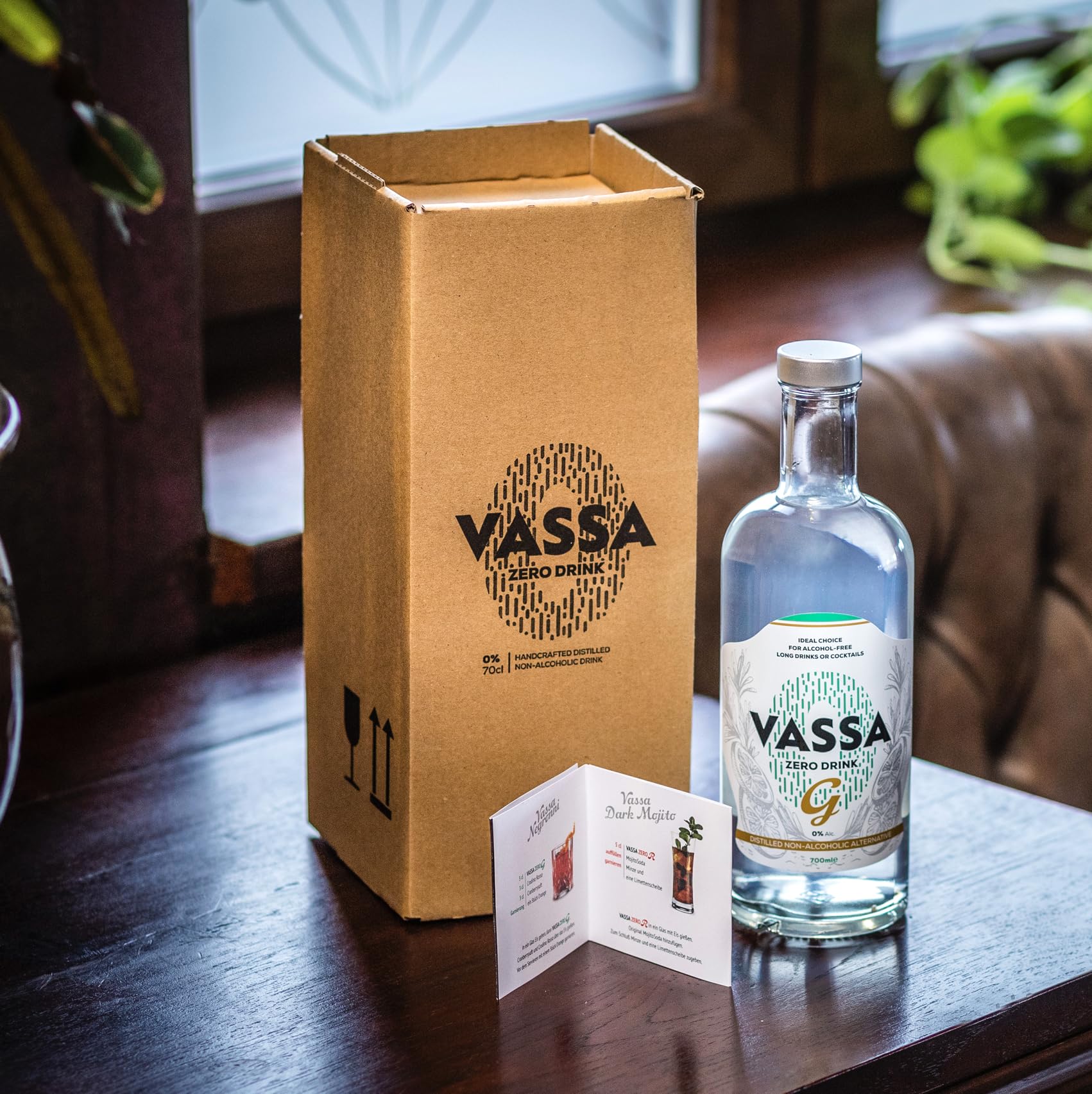 VASSA Zero G, destilado sin alcohol 700 ml, ideal para cócteles de ginebra sin alcohol y tragos largos, alternativa sin alcohol para la ginebra tradicional, ingredientes 100% naturales