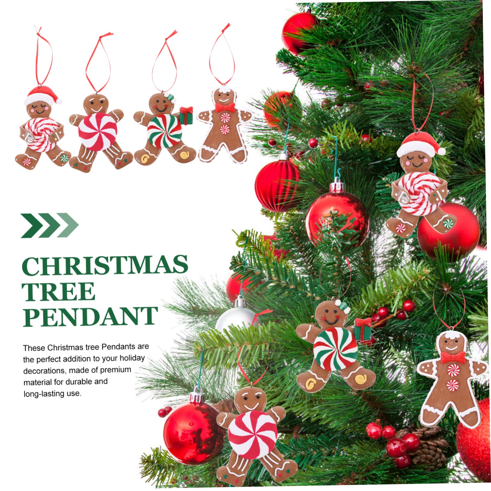 PRETYZOOM 16 Piezas Colgante de árbol de Navidad Decoración hogareña Dulces de Navidad Colgantes navideños Manualidades navideñas Suministros de Navidad Colgantes Decorativos de Navidad