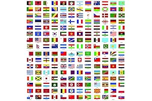 960 Pieces World Flag Sticker Bundle for Your Country Adventures