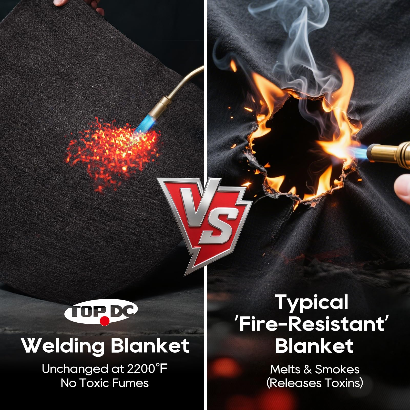 TOPDC Welding Blanket - 2200°F Heat Protection -4