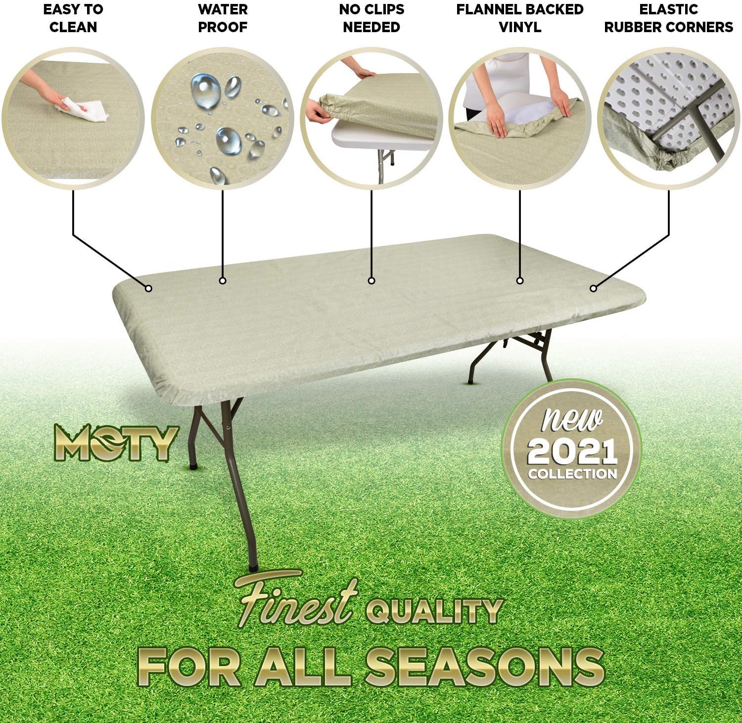 🔥 Crаzу Dеаlѕ Tablecloth for Folding Table -Fitted Rectangular Table Cloth for 6 Foot – Size 32 x 72 inch - (180 x 75 cm) Plastic Vinyl Flannel Backed with Elastic Rim- for Christmas|Parties, Waterproof (Modern) Authеntіс Crаzу Dеаlѕ Tablecloth for Folding Table -Fitted Rectangular Table Cloth for 6 Foot – Size 32 x 72 inch - (180 x 75 cm) Plastic Vinyl Flannel Backed with Elastic Rim- for Christmas|Parties, Waterproof (Modern)