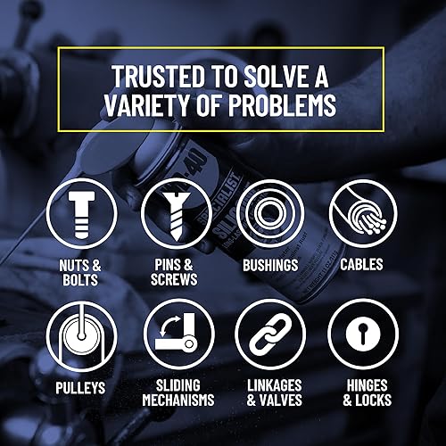 Miniatura 5 de WD-40 Producto multiusos y WD-40 Specialist paquete combinado de lubricante de silicona, aerosoles inteligentes de 2 vías, fórmula original WD-40 de