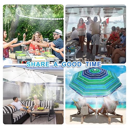 Miniatura 5 de Misters para patio exterior  Sistema de nebulización LOHASV9 de 29.5 pies (29.5 ft) línea de manguera de nebulización y 9 boquillas de niebla de