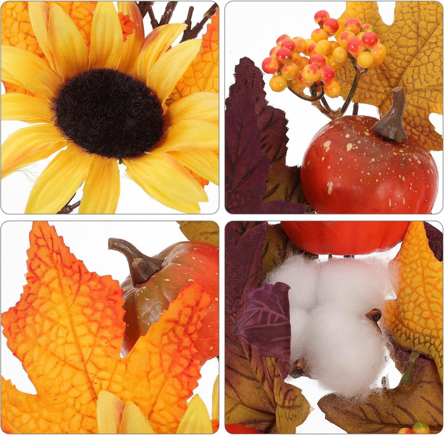 Didiseaon Halloween Autumn Pumpkin Swag for Front Door, Fall Harvest Decor