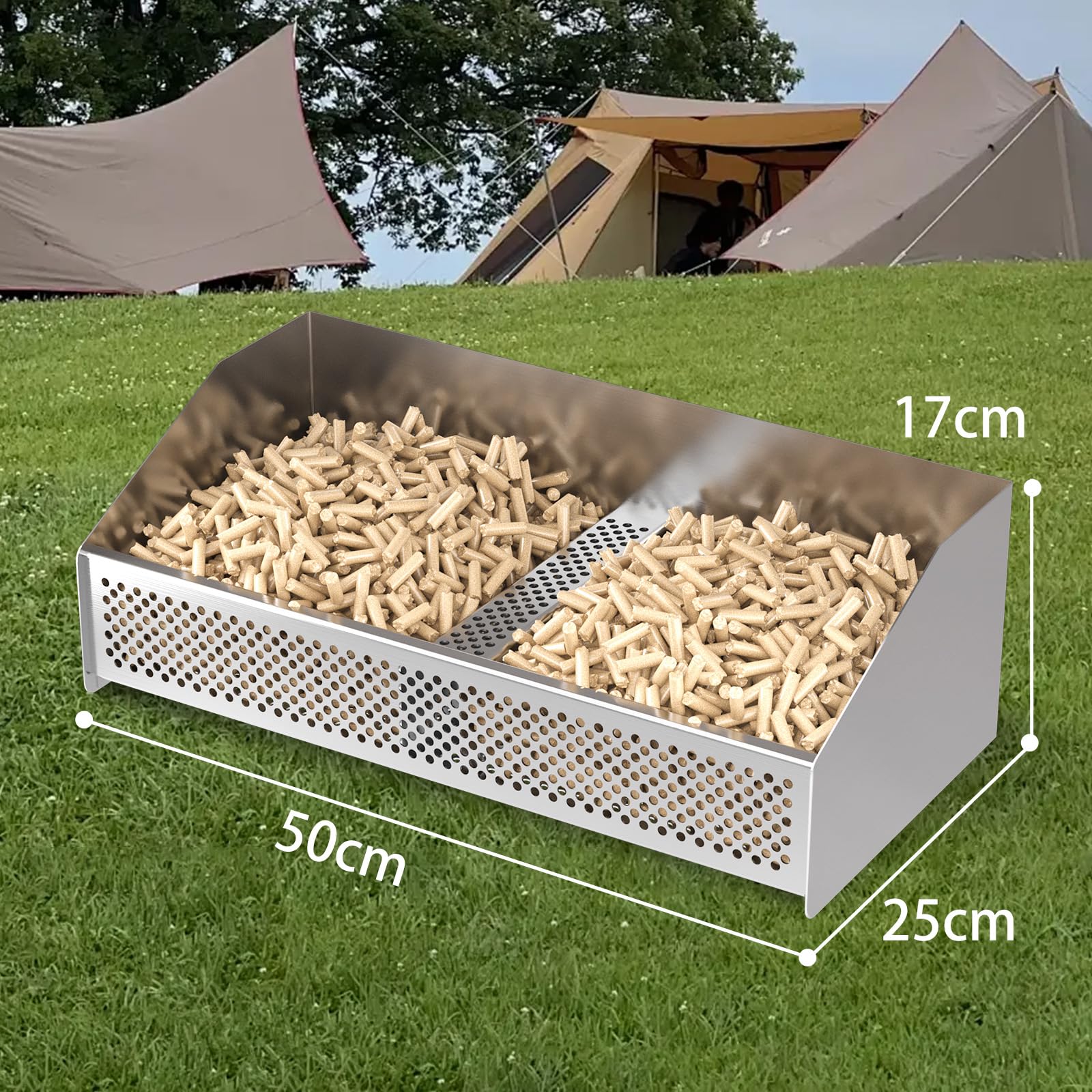 Cestino Per Pellet In Acciaio Inossidabile — Perfetto Per Caminetti E Stufe A Legna, Dimensioni 30x25x17 Cm