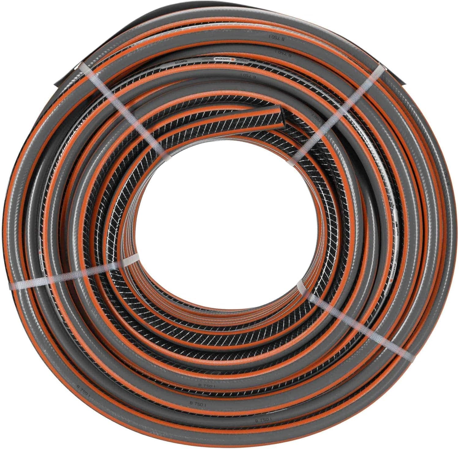 Tuyau d'arrosage Comfort HighFLEX de Gardena 19 mm (3/4 Pouce), 50 m : tuyau à profil Power-Grip, résistance à l'éclatement de 30 bars (18085-20)