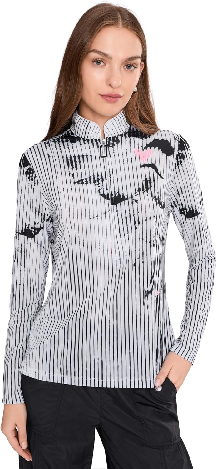 Jamie Sadock Womens Sunsense Piece of My Heart Long Sleeve Quarter Zip