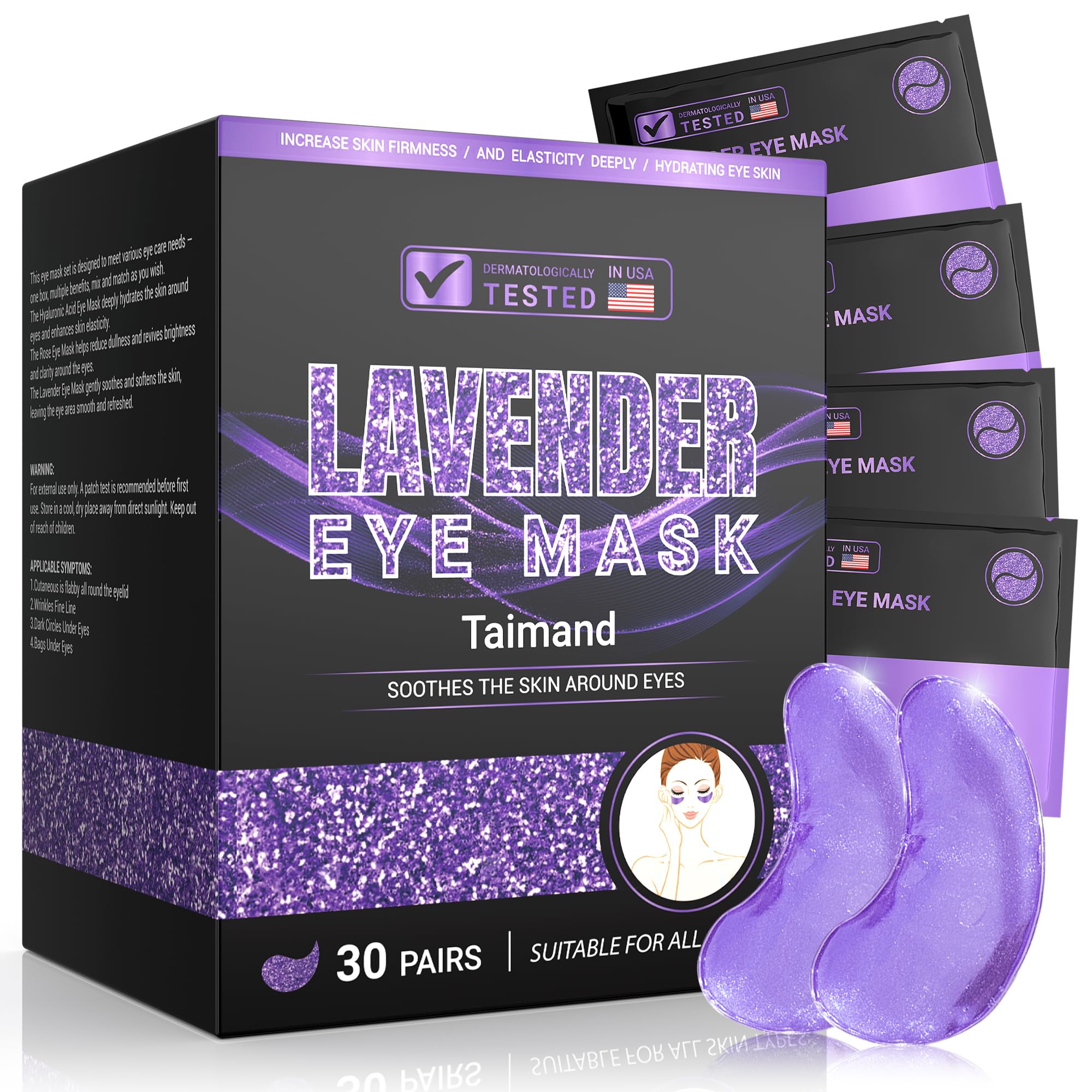 Under Eye Patches (30 Pairs), Under Eye Mask for Puffy Eyes and Dark Circles, Eye Masks with Collagen, Relieves Pressure and Reduces Wrinkles,