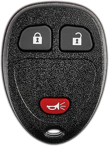 KeylessOption llavero control remoto de repuesto de 3 botones para acceso sin llave a automóvil, Negro